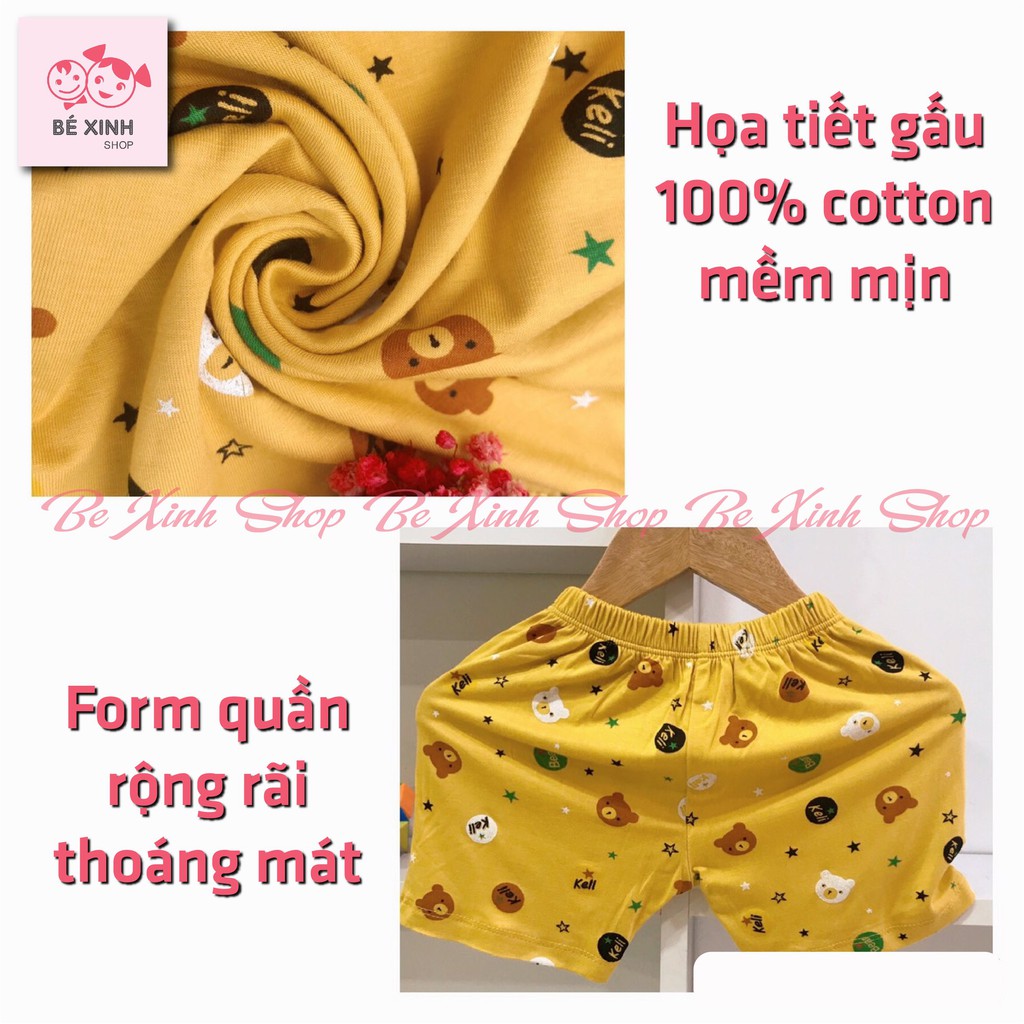 Đồ cho bé trai bé gái trẻ em cộc tay Minky Mom [Săn Sale] Bộ đồ thun lạnh cộc tay áo quần áo bé gái trai trẻ em gấu Keli