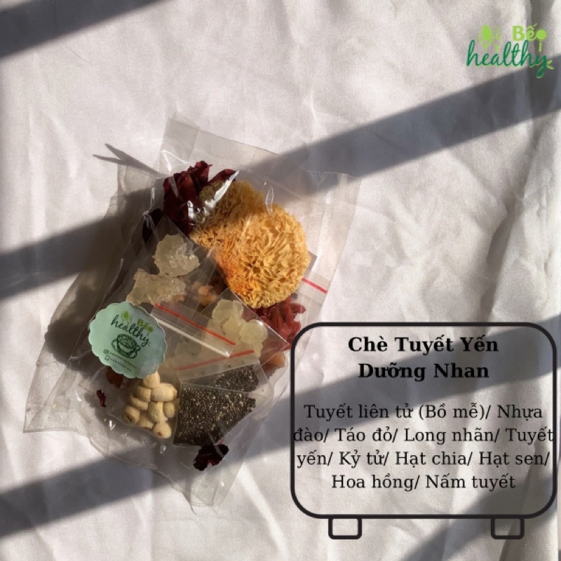 Chè dưỡng nhan tuyết yến set nấu chè dưỡng nhan 5-6 chén - Bếp healthy Hà Nội