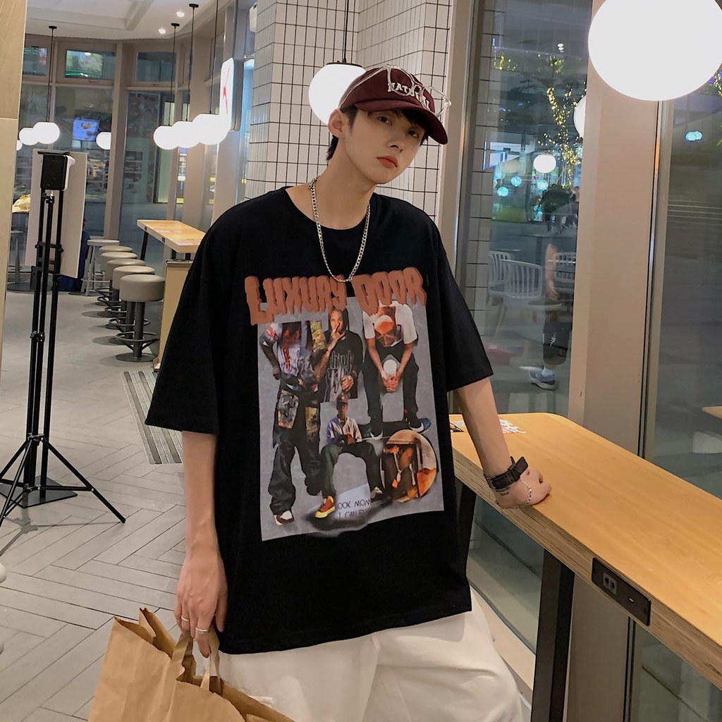Áo Thun Nam TILAA FASHION Cổ Tròn Form Rộng Streetwear Áo Phông Nam Form Rộng Basic Cotton Oversize In AT06