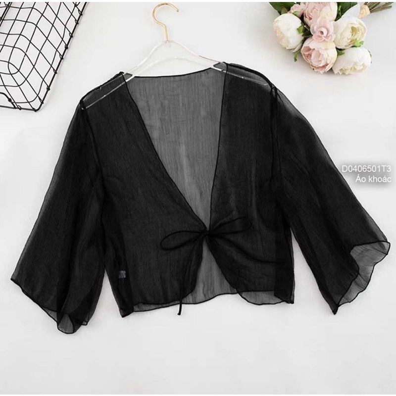 Áo khoác voan mỏng croptop 0622