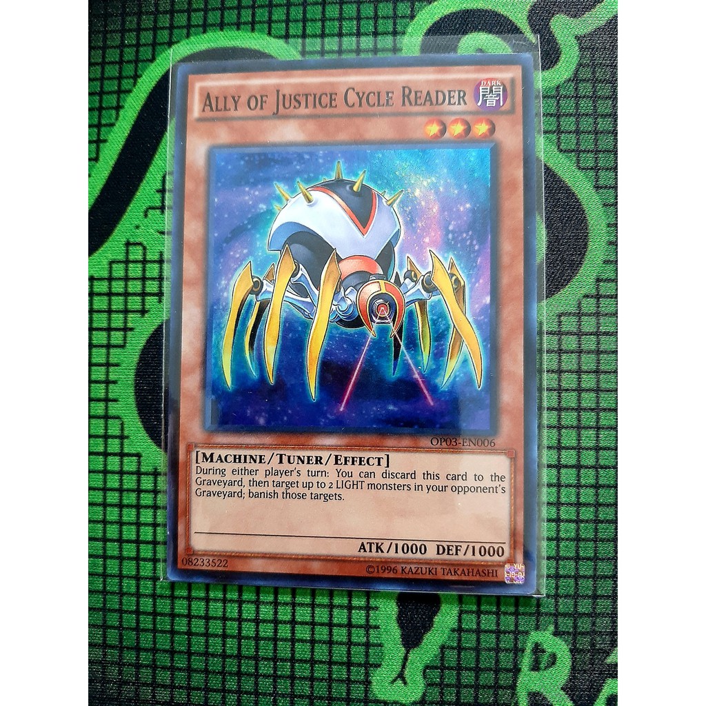 THẺ BÀI YUGIOH- Ally of Justice Cycle Reader - OP03-EN006 - Super Rare