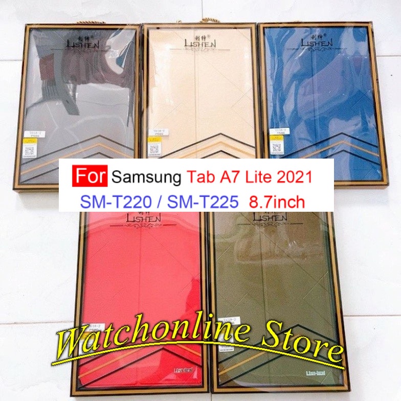 Bao da Lisen Samsung Galaxy Tab A7 lite T220 T222 T225 8.7 inch bền đẹp, chống xem phim tiện lợi