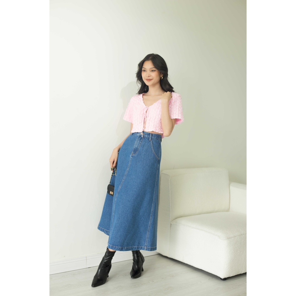 GOÛT DE JUN - Chân váy jeans dài nữ - Cody Jean Skirt