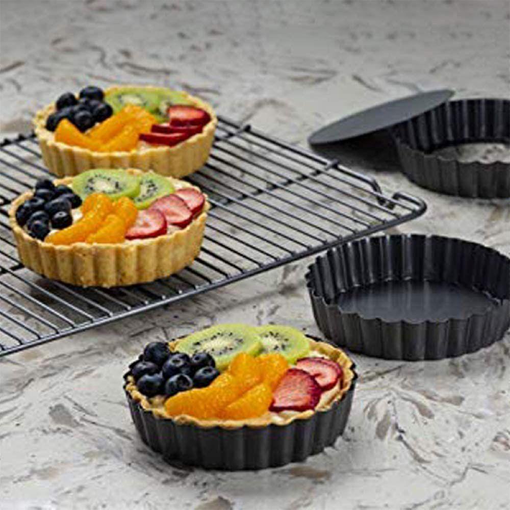 Khuôn Làm Bánh Tart DIY Có Thể Tháo Rời Đáy Tiện Dụng