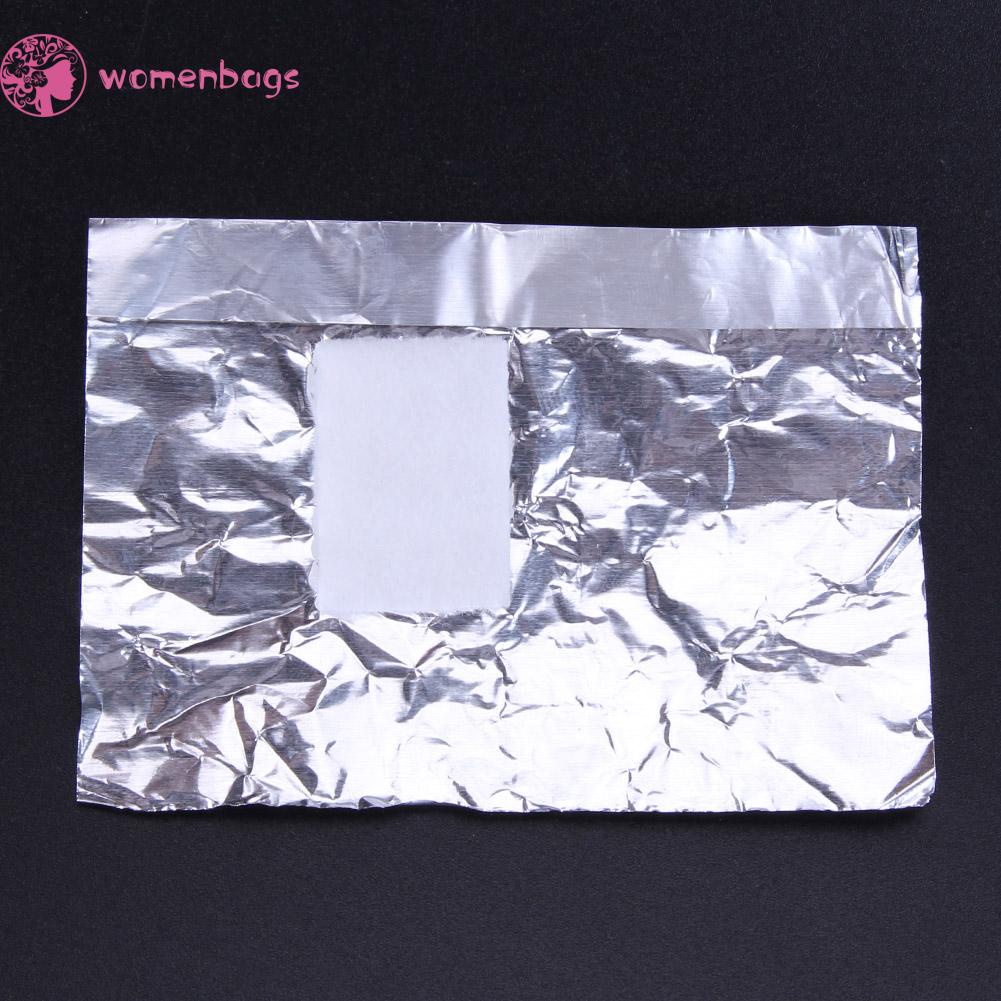 Set 100/200/300/500 Miếng Giấy Thiếc Bọc Ngâm Móng Tay<br>