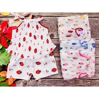 Bộ Lụa Xếp Li Bé (6-18kg) (giao màu ngẫu nhiên)