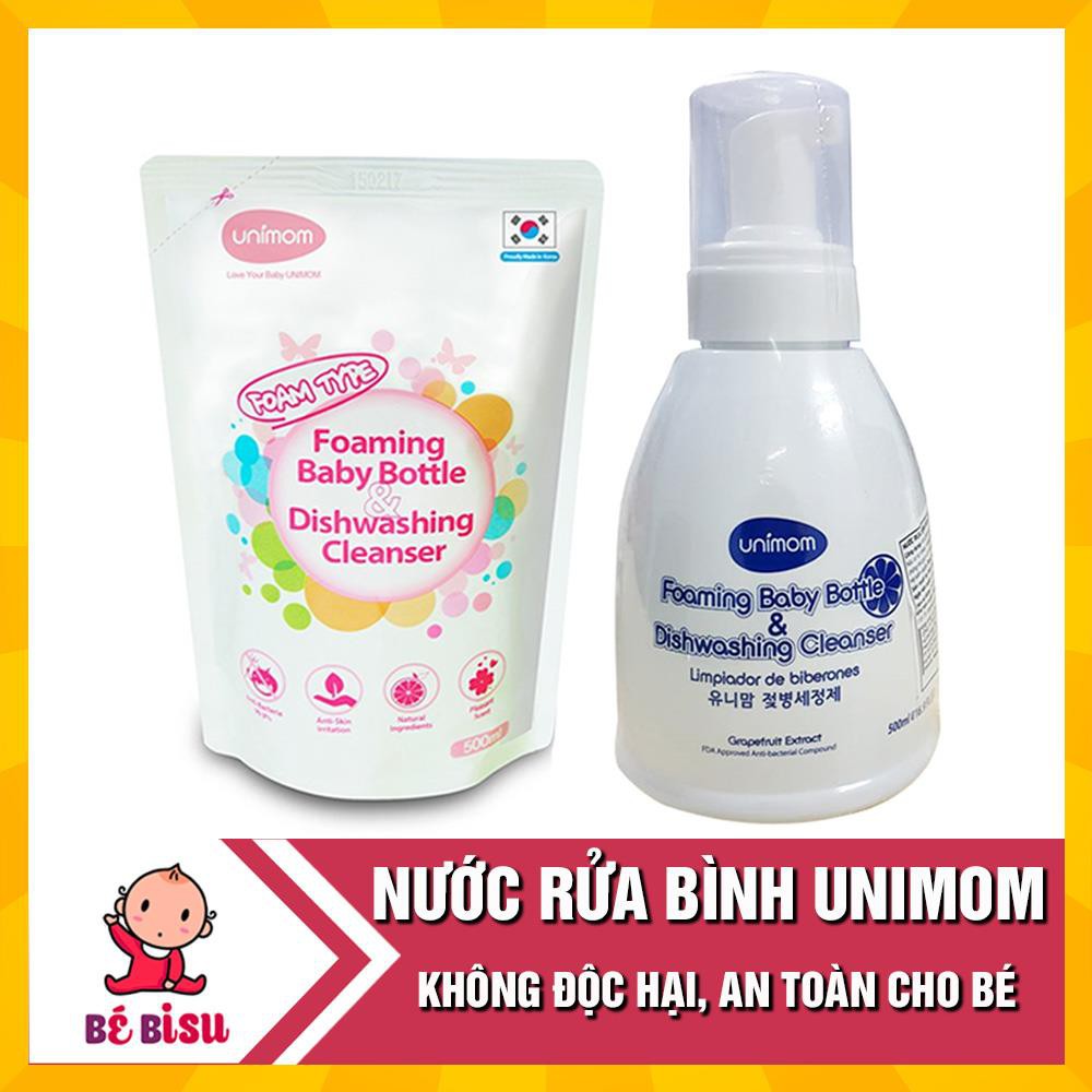 Nước Rửa Bình Sữa Unimom Hàn Quốc 500ml - chính hãng