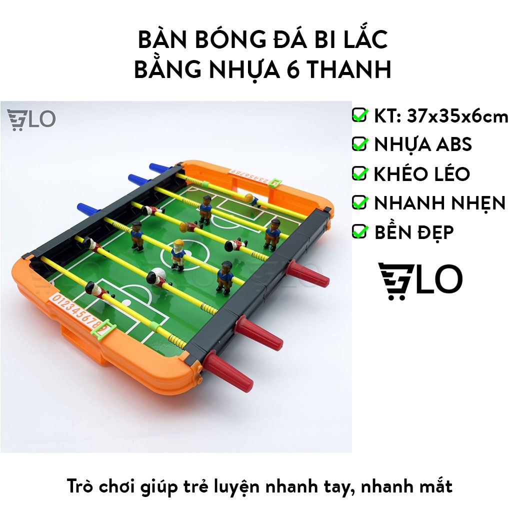 Bàn Bóng Đá Bi Lắc Bằng Nhựa 6 Thanh Cho Bé