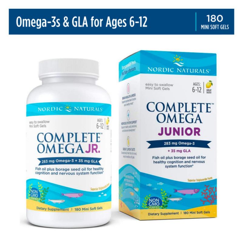Viên nhai/uống Complete Omega Junior bổ sung 283mg Omega 3 Nordic Naturals cho trẻ từ 6-12 tuổi