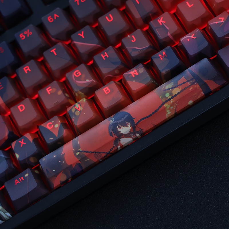 Seele Vollerei Keycaps Cherry Profile Honkai Impact 3 Anime PBT Dye Sub Bàn phím cơ RGB Keycap