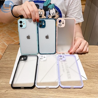 Vỏ bảo vệ máy ảnh trong suốt chống sốc cho iPhone 6 6s 7 8 Plus SE 2020 X XR XS Max Bảo vệ máy ảnh Candy Color Cover Case
