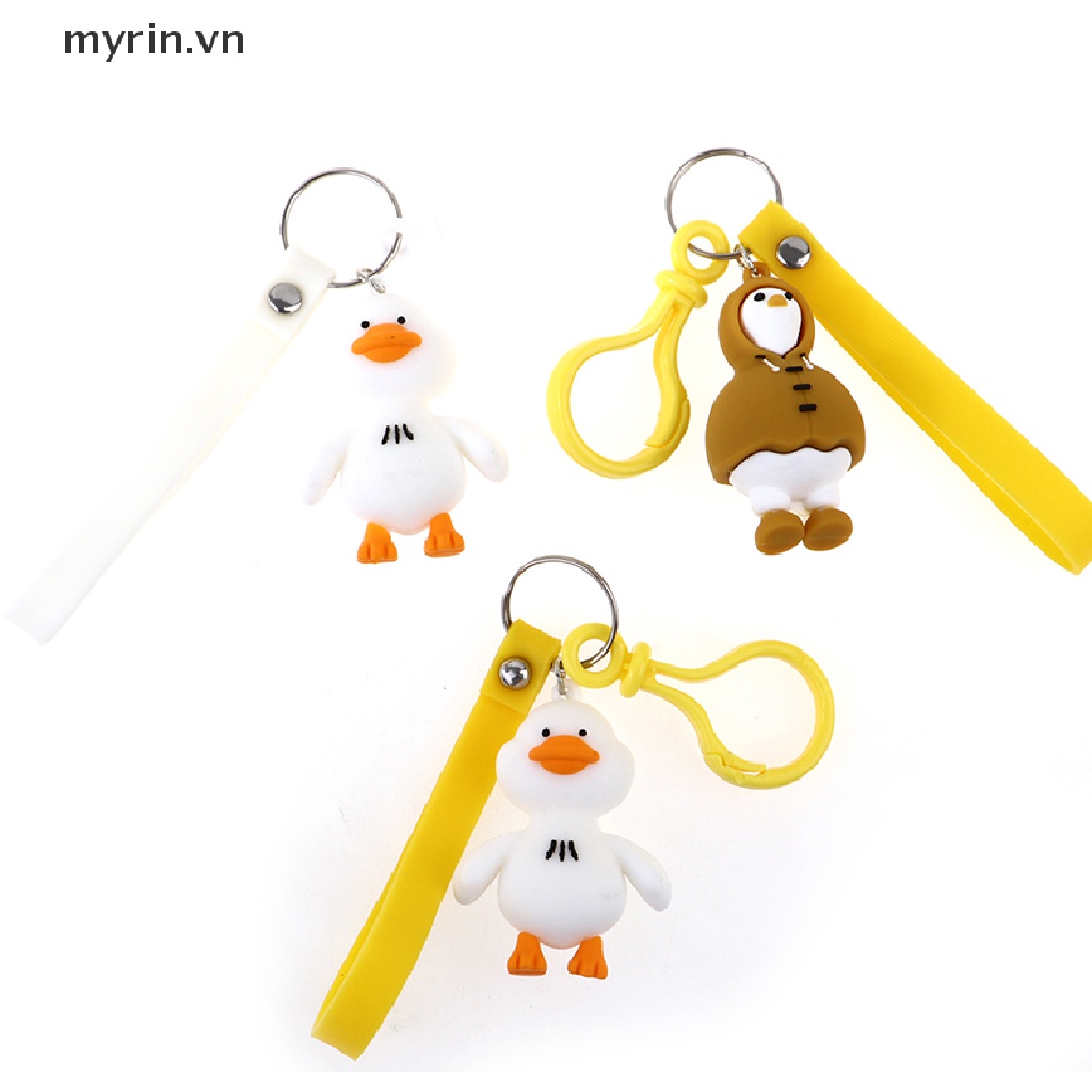 Móc Khóa Hình Vịt Con Hoạt Hình Xinh Xắn