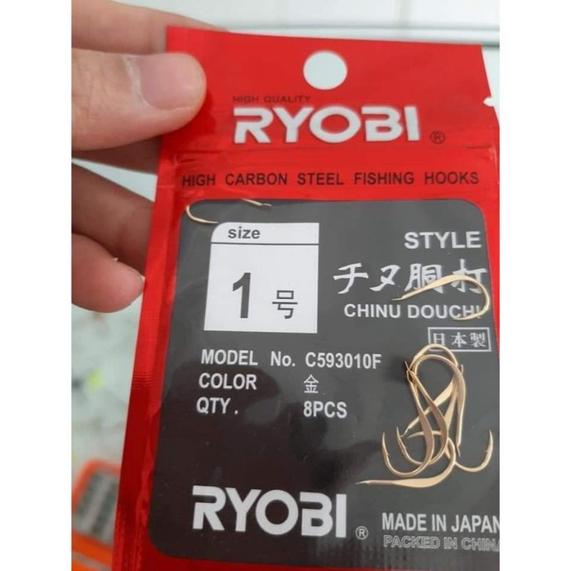 Lưỡi Câu Cá Nhật Bản Chính Hãng Ryobi Siêu Sắc Bén-- Lưỡi Câu Đơn,Đài, Câu Chép ,Lưỡi Siêu Cứng