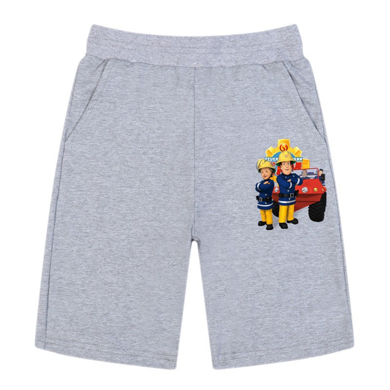 Quần cotton trẻ em họa tiết hoạt hình Fireman Sam cho trẻ 3-14 tuổi