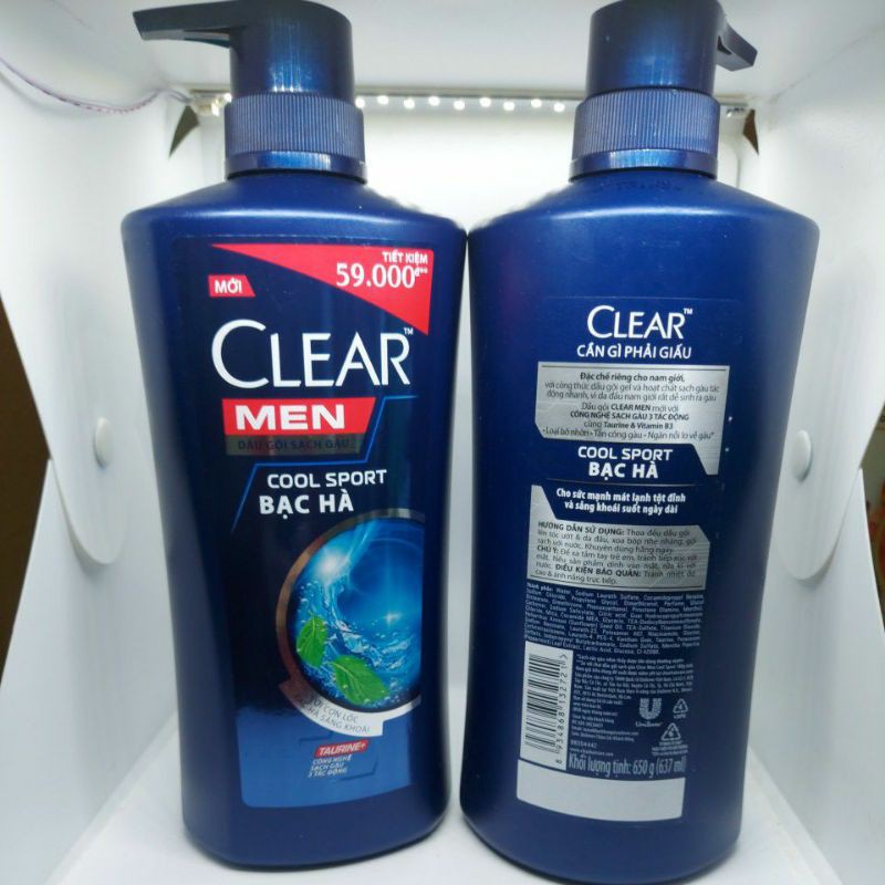 CLEAR MEN DẦU GỘI BẠC HÀ