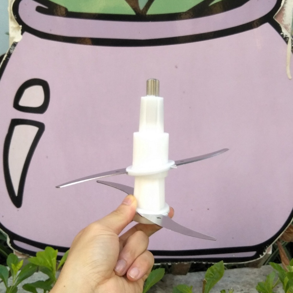 Lưỡi Dao Kép Máy Xay Thịt  6L - Chiều Dài Trục Cao 14cm, Đường Kính Vòng Dao 19.5cm