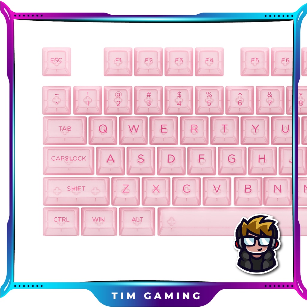 Bộ keycap bàn phím cơ AKKO – Pink