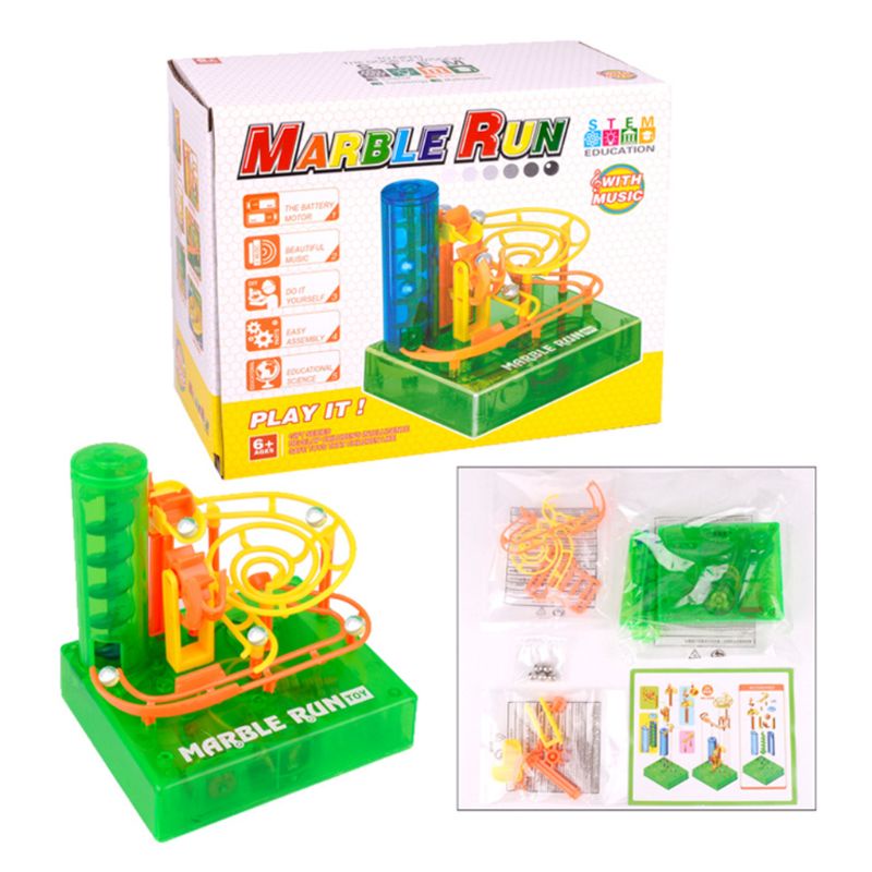 Bộ đồ chơi lắp ráp đường ray bi chạy bằng điện giáo dục sớm cho bé