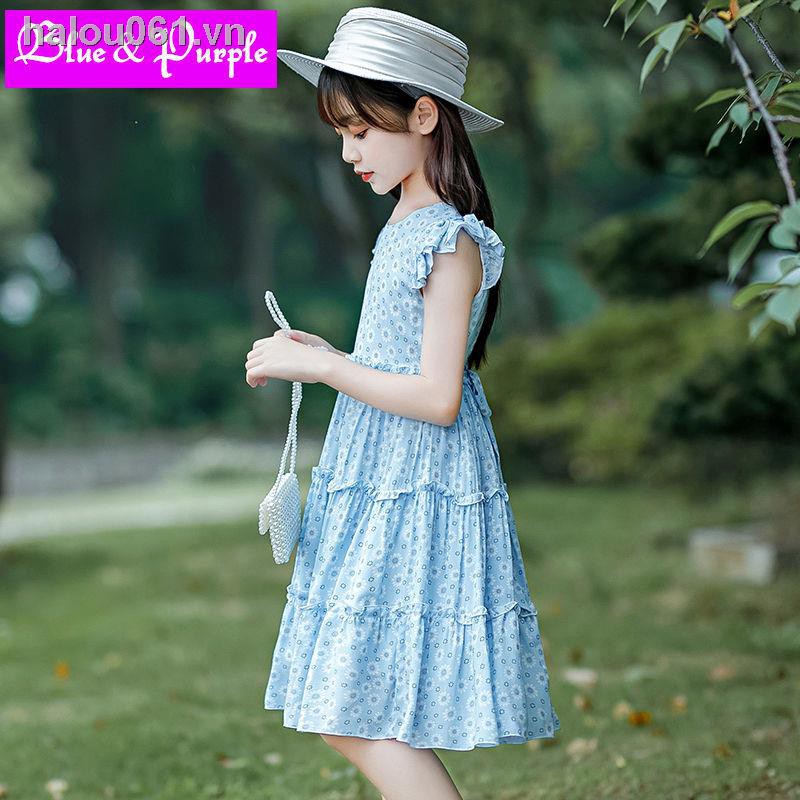 Đầm Công Chúa In Hoa Cho Bé Gái 10 Tuổi