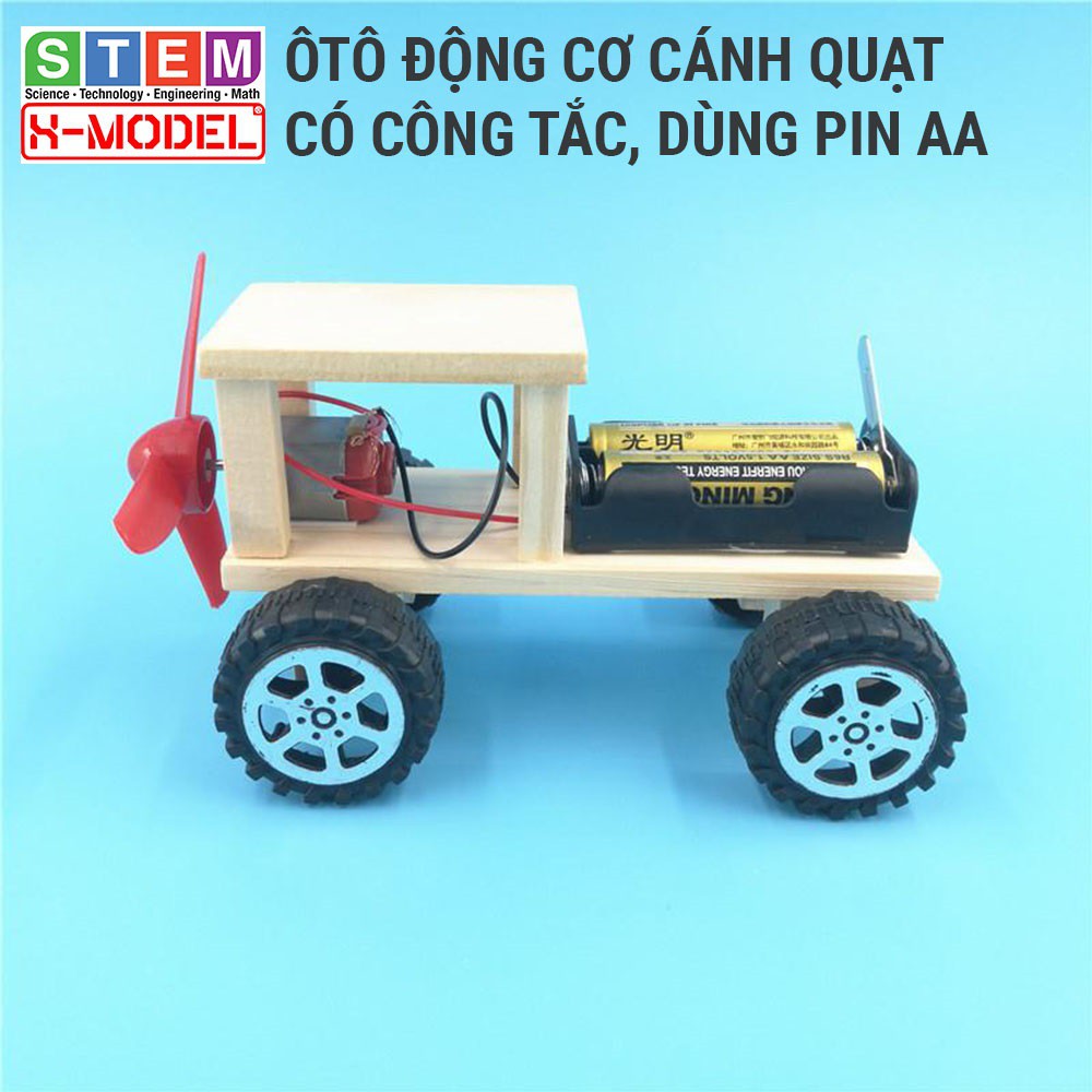 Đồ chơi sáng tạo STEM tự làm Ô tô đồ chơi gỗ mô tơ cánh quạt XMODEL ST53 Đồ chơi tự làm DIY Giáo dục STEM