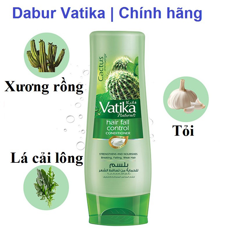 Dầu xả Vatika Naturals Hair Fall Control Conditioner ngăn ngừa tóc gãy  rụng, kích thích mọc tóc | Shopee Việt Nam