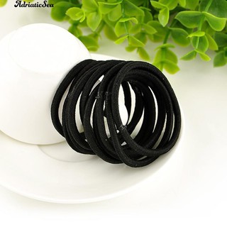 Dây thun buộc tóc co giãn dày 100 cái màu đen