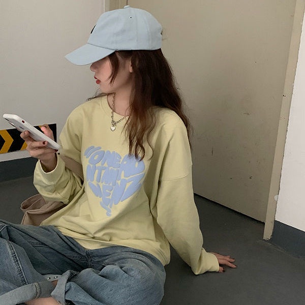 【Keroro】ÁO thu đông nữ in hình trái tim chất dày dặn siêu xinhh | BigBuy360 - bigbuy360.vn