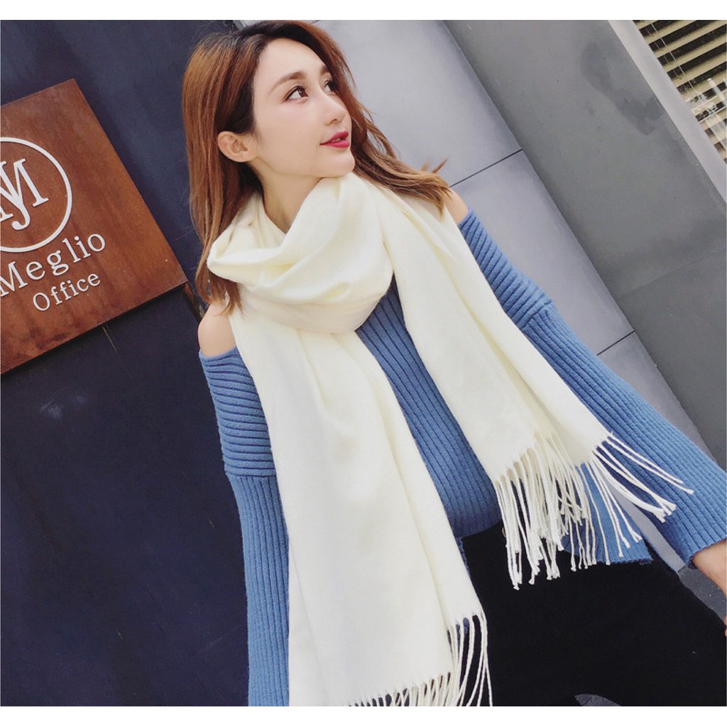 [FREESHIP] Khăn quàng cổ màu trơn cực mịn, ấm áp CASHMERE Khăn Len Cao Cấp (Ảnh thật)