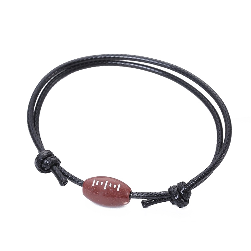 Vòng Tay Dây Bện Mặt Hình Quả Bóng Đá Thời Trang Dành Cho Nam Nữ