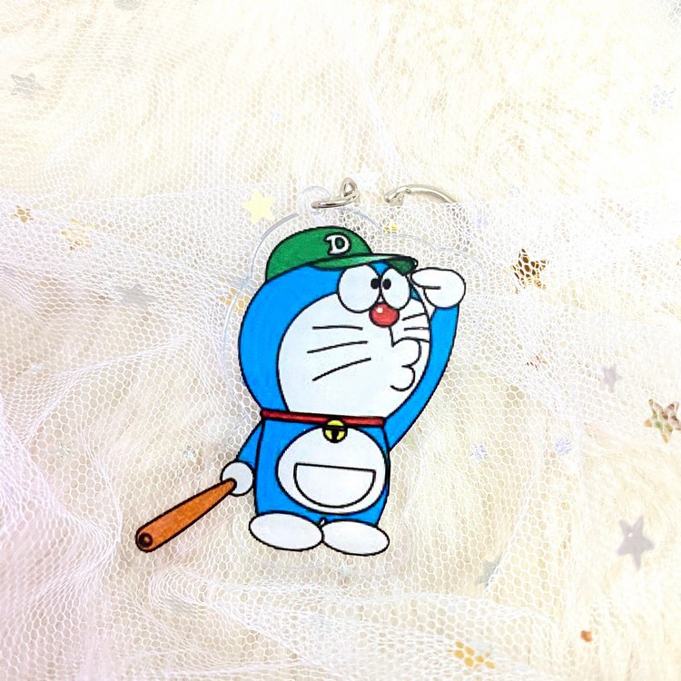 ( Mica trong acrylic) Móc khóa Doraemon Chú mèo máy đến từ tương lai in hình anime chibi
