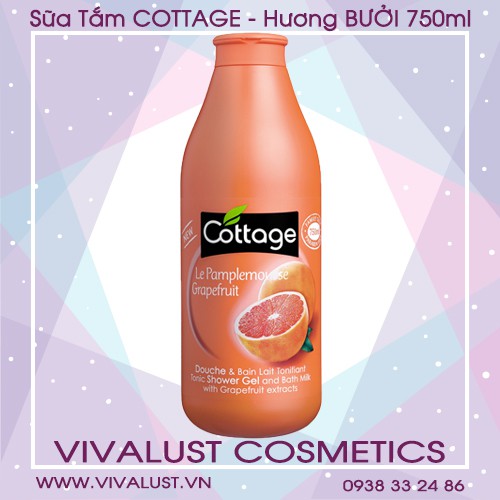 Sữa tắm COTTAGE Grapefruit - Hương Bưởi (750ml)