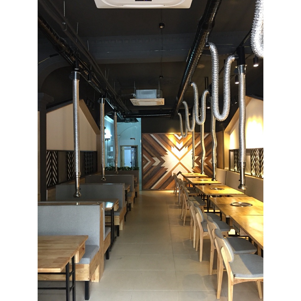 Ống hút khói mềm, bán cứng, màu bạc bếp nướng tại bàn hút khói, mùi treo, dương