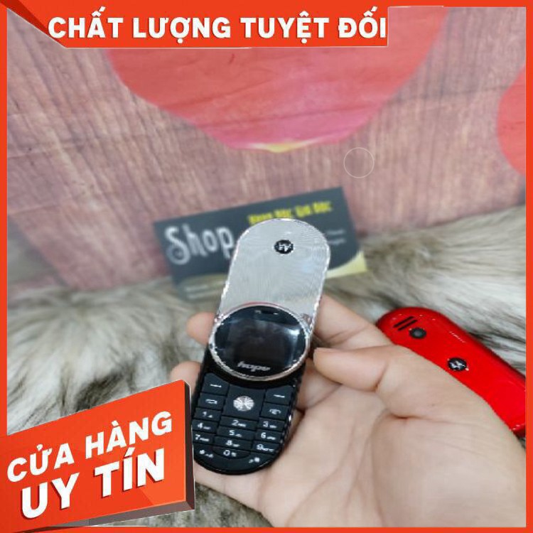 Điện thoại mini Hope 2900 xoay 180 độ 2 sim hỗ trợ thẻ nhớ có fm và đồng bộ bluetooth với smart phone - Hàng nhập khẩu