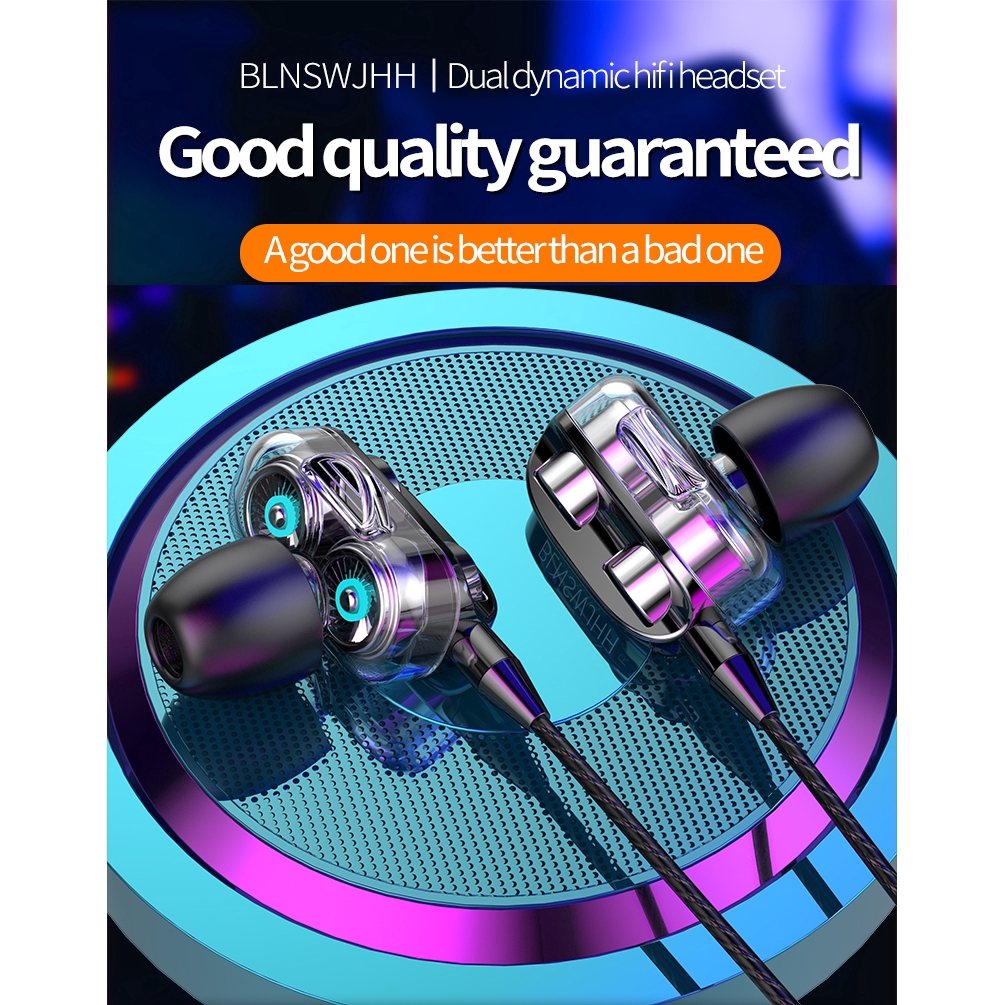 Tai Nghe Nhét Tai Jack 3.5mm Có Micro Thiết Kế Thể Thao Năng Động