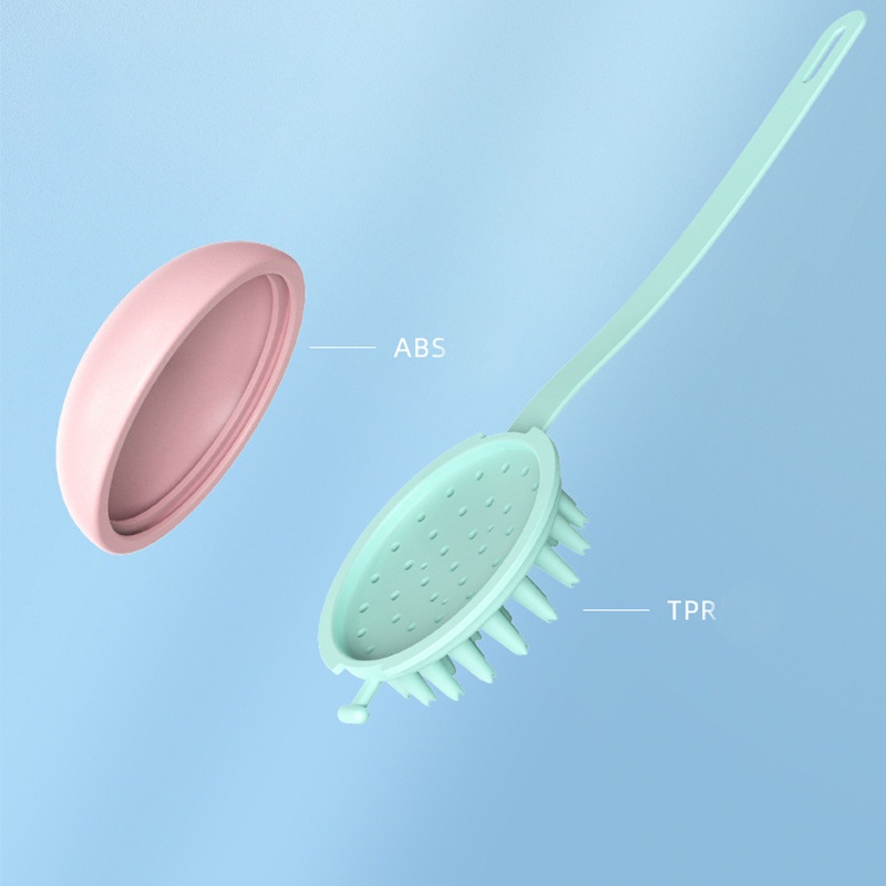 [Hàng mới về] Lược silicon nhỏ gọn dùng khô và ướt hỗ trợ gội đầu và mát xa da đầu thoải mái khi tắm
