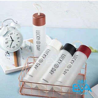 Bình Nước Thuỷ Tinh Mờ Happy Day 400 Ml