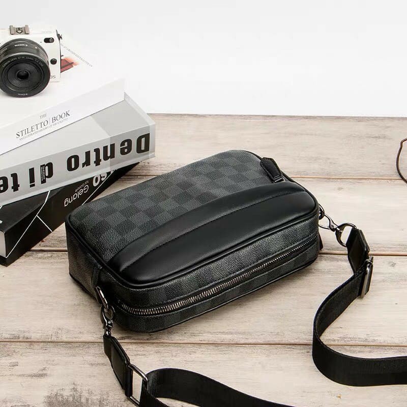 [ FREE SHIP ] Túi đeo chéo nam nữ caro da chống nước chống trầy cao cấp | BigBuy360 - bigbuy360.vn