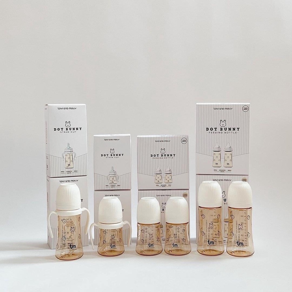 Bình Sữa Tovi And Molly PPSU Thỏ Hàn Quốc 180ml - 280ml