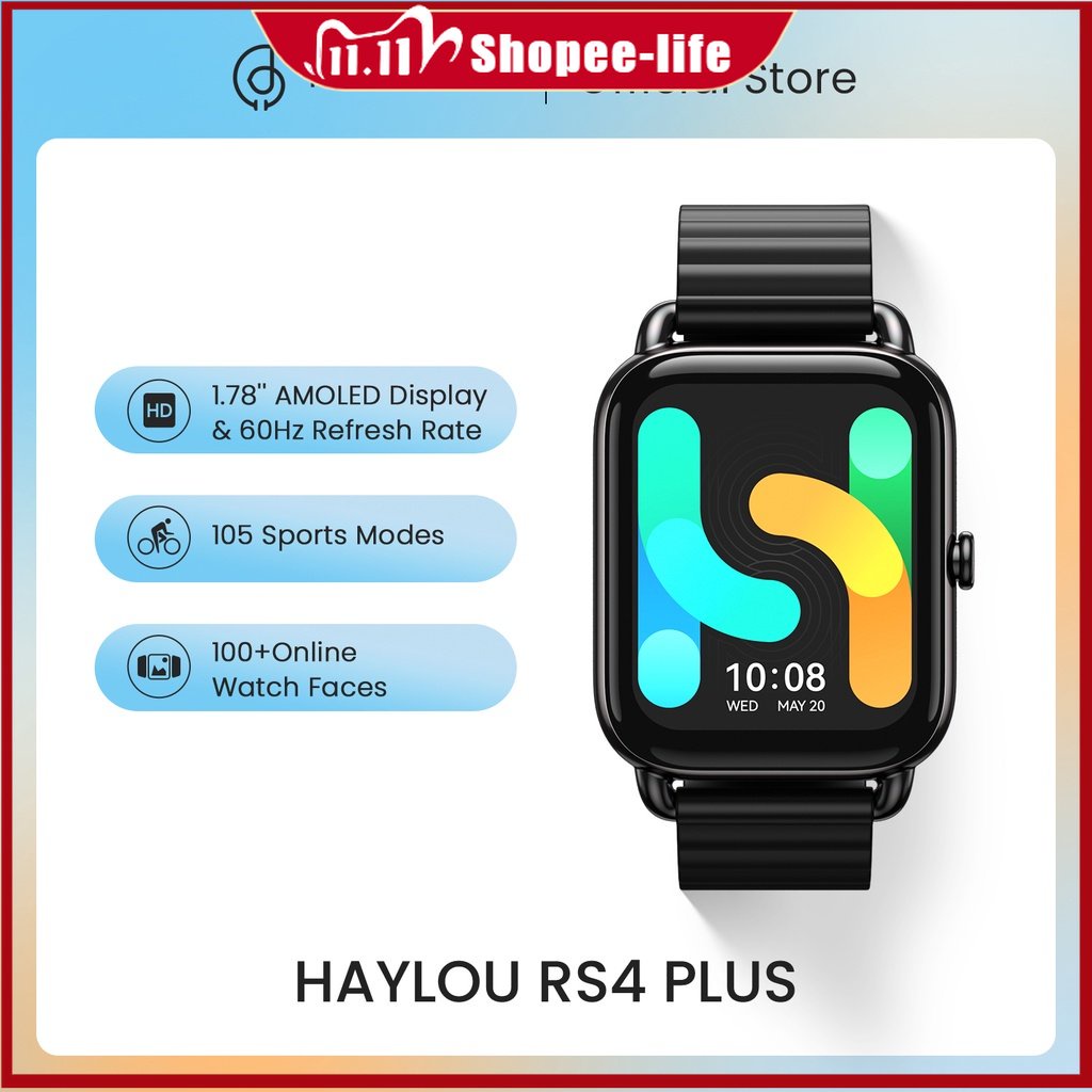 Đồng Hồ Thể Thao Thông Minh HAYLOU RS4 Plus, Hỗ Trợ 105 Độ
