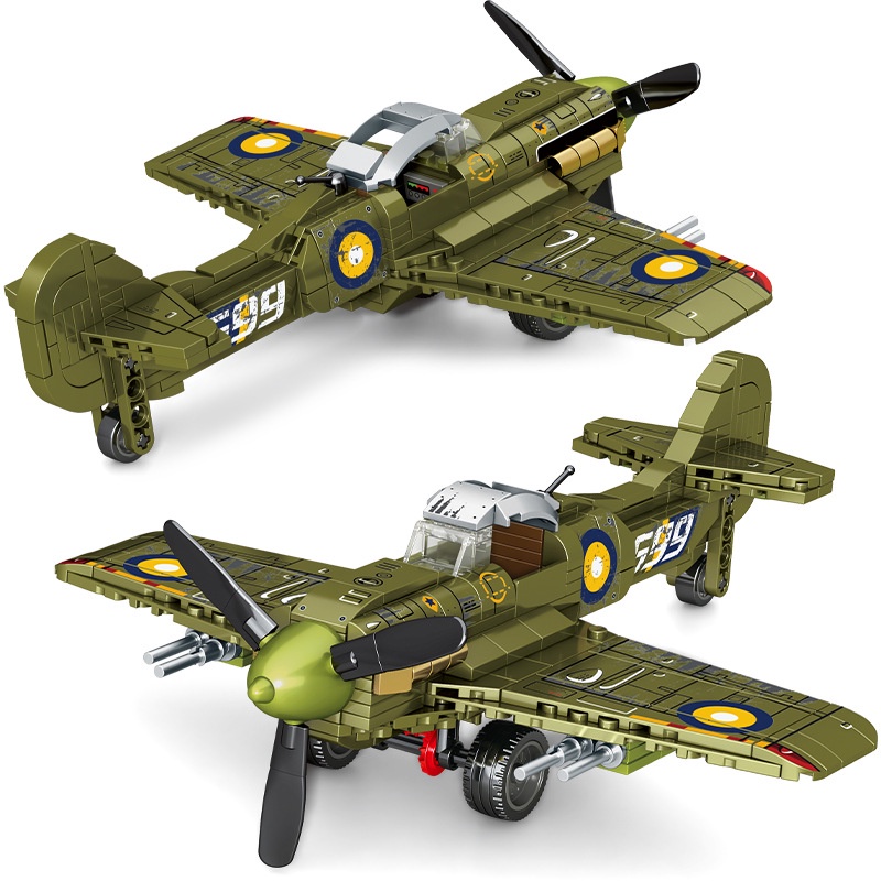 Đồ chơi Lắp ráp Máy bay Tiêm kích Hoa kỳ, Sembo Block 207000 Fighter Aircraft, Xếp hình thông minh, Mô hình máy bay