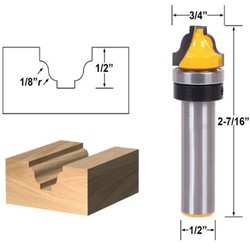 Mũi phay gỗ soi chỉ nổi cửa Pano 2 tầng cốt 12.7