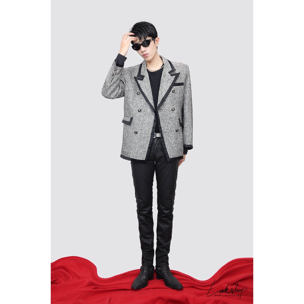 Áo dạ Lak Studios Houndstooth Tweed Blazer