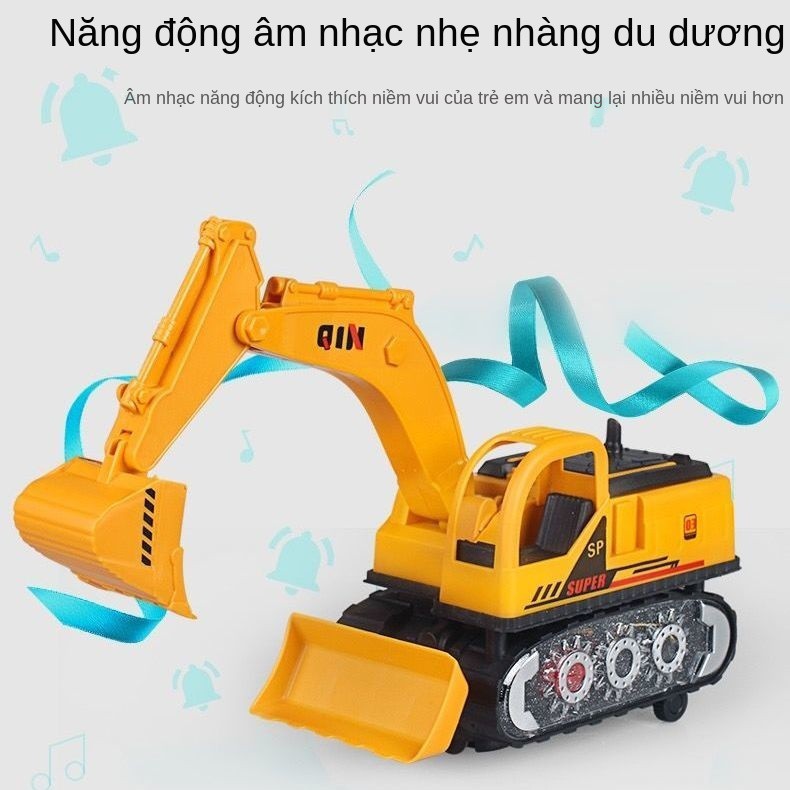 Nhanh tay mua điện đa năng trẻ em máy xúc, xúc cậu bé, nhạc cho móc nhẹ, đồ chơi xe công trình