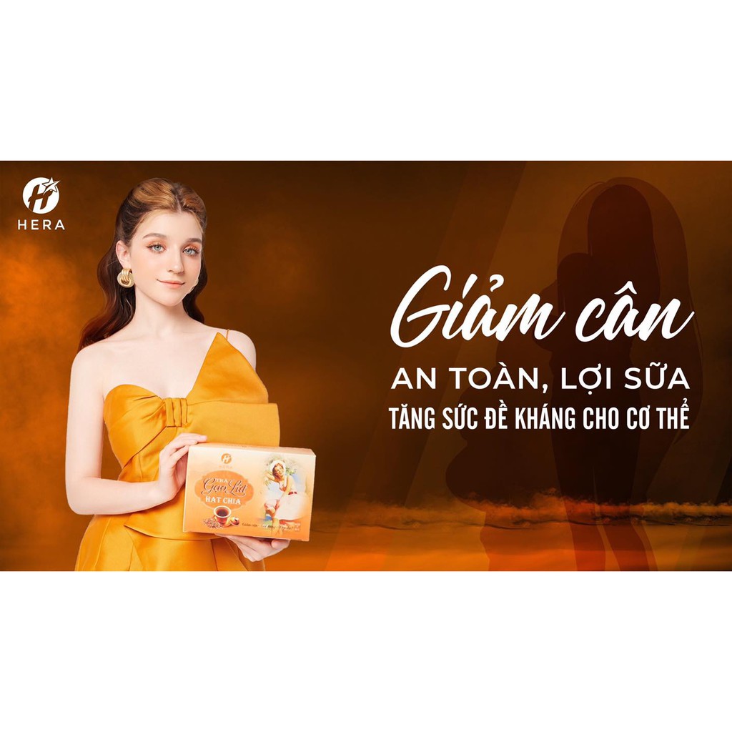 Trà Gạo Lứt Hạt Chia HERA ❤️TẶNG QUÀ XINH❤️ Trà Gạo Lứt Giảm Cân Hạt Chia Hera, Giảm Cân, Giữ Dáng, Đẹp Da