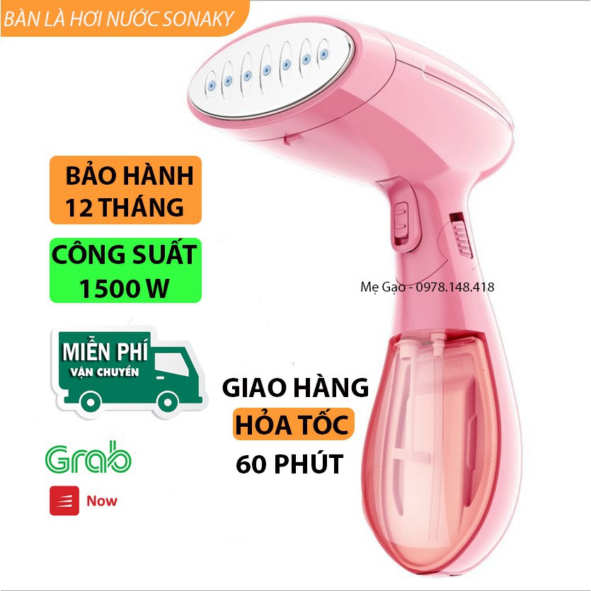 [BH 12 THÁNG] BÀN LÀ HƠI NƯỚC CẦM TAY SOKANY SK-3060 CÔNG SUẤT 1500W, BÀN ỦI HƠI NƯỚC SONAKY MẪU MỚI 2020