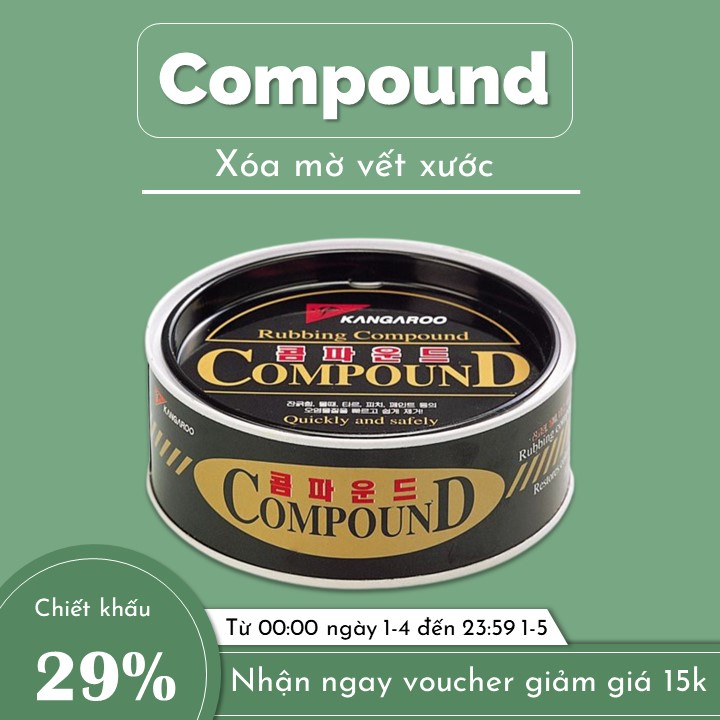 Sáp xóa mờ xước xe Compound Klink làm mờ vết xước, không bay màu sơn, dành cho mọi màu sơn ô tô, nhập khẩu Hàn Quốc