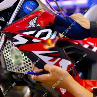 Decal Xe Máy - Tem Trùm Sonic Đỏ Trắng Mẫu Hot Nhất