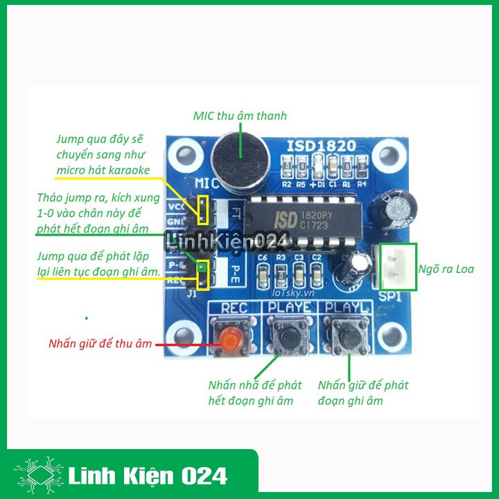 Module Ghi Âm ISD1820 V2