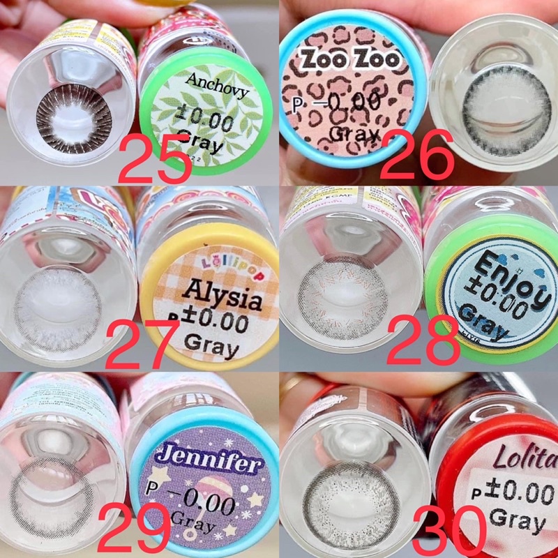 Các mẫu lens Xám Gray Hot size giãn vừa không độ (Free ship)