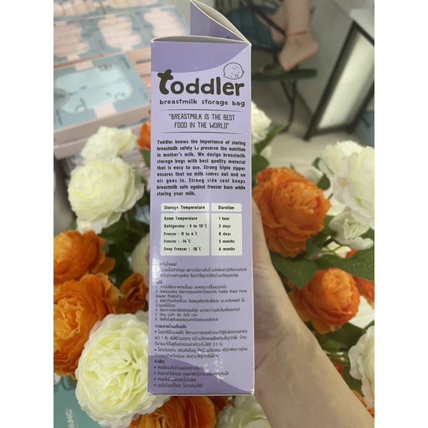 Túi trữ sữa Toddler hàng Thái Lan hộp 28 túi dung tích 250ml